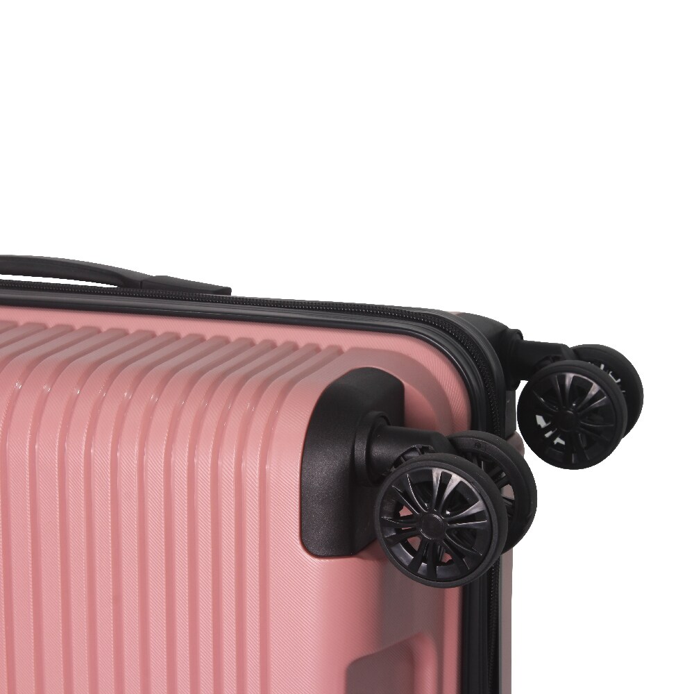 Luggage Set 3 Piece, PP Hardshell Carry On Suitcase With Spinner Wheels & TSA Lock, Lightweight Suitcases For Business, Trip, (20"/24"/28"), Pink_voghion.com